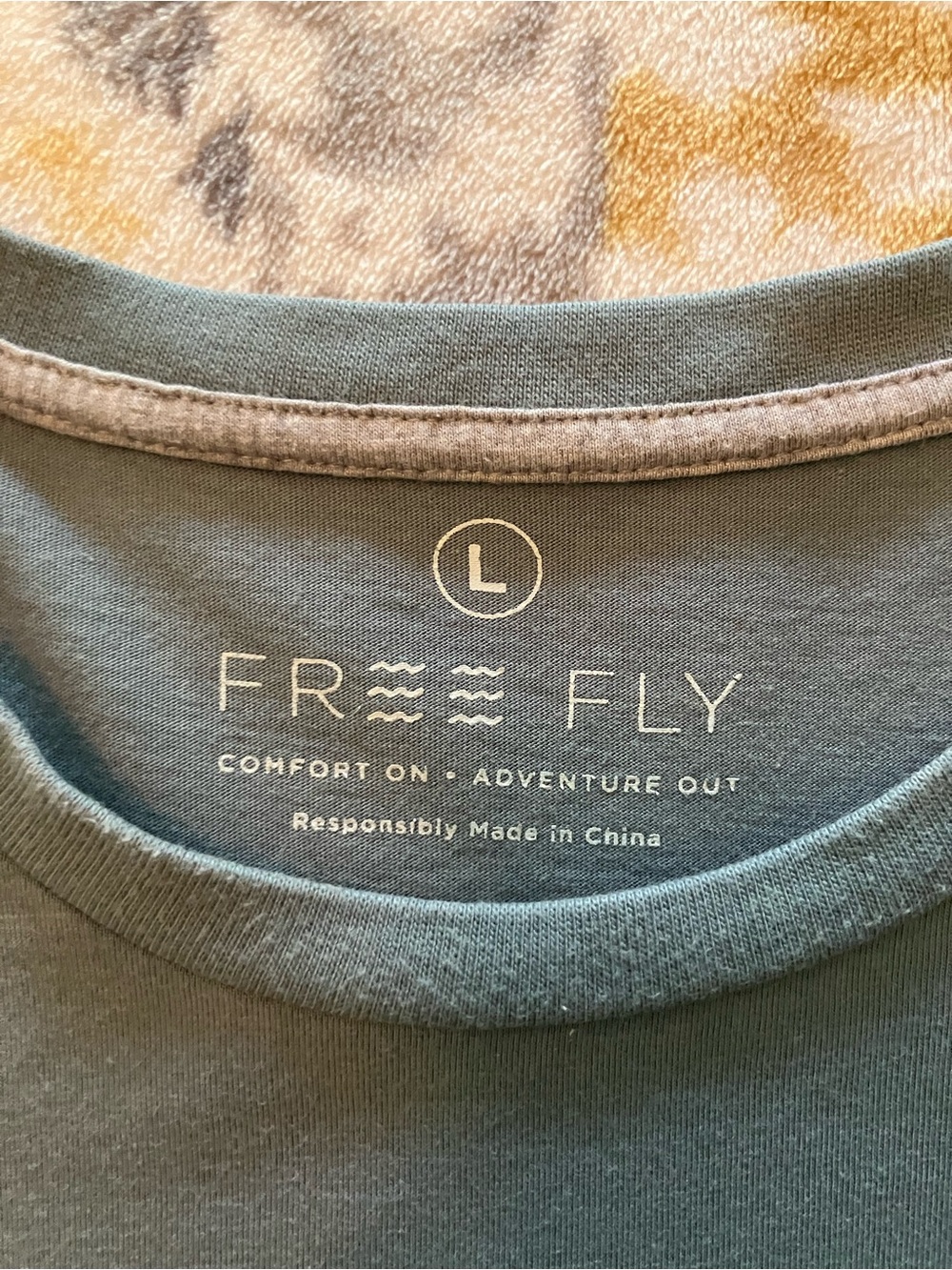 Free Fly Apparel Men's Green Crew Neck T-Shirt